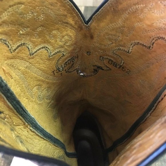 Lucchese 2000 T3130R4 Classic Black Cowboy Boots Mens 8 D - Picture 4 of 12